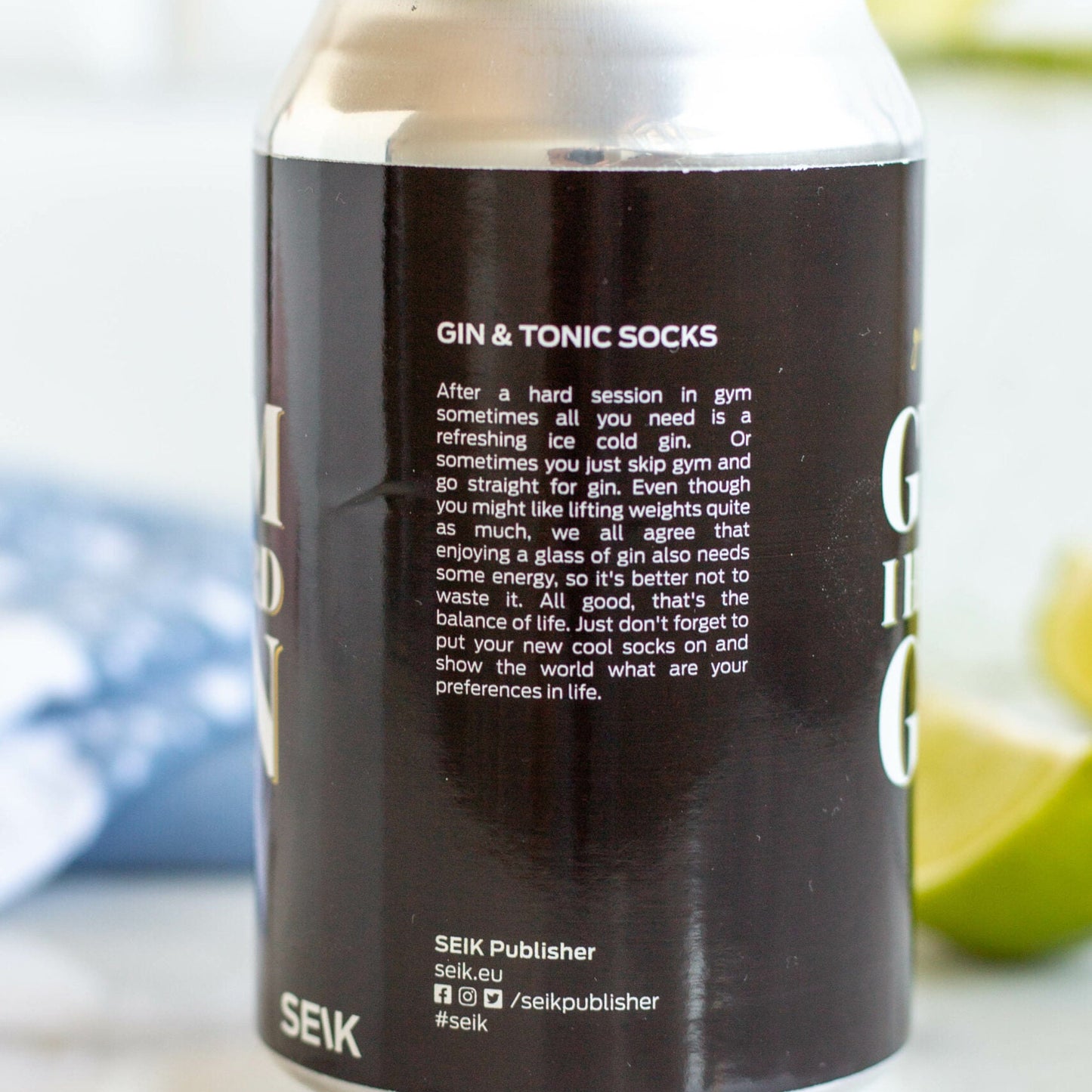 Gym? I heard Gin! - Gin & Tonic sokid (suurus 40-46)